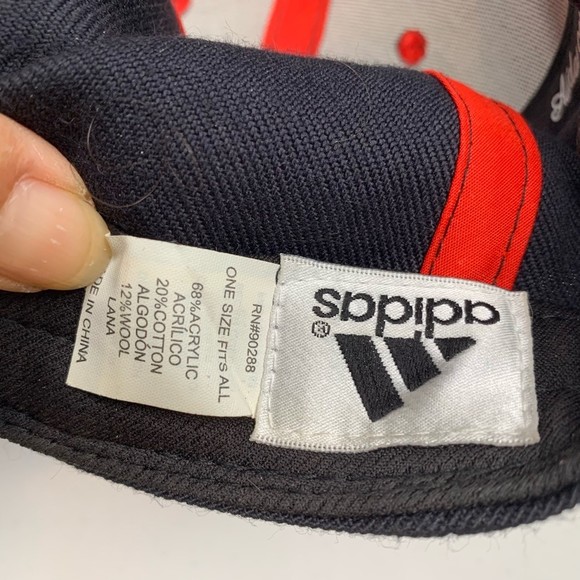 Adidas Climalite Mens Baseball Cap Hat Black Red Snapback Embroidered One Size - Picture 12 of 12